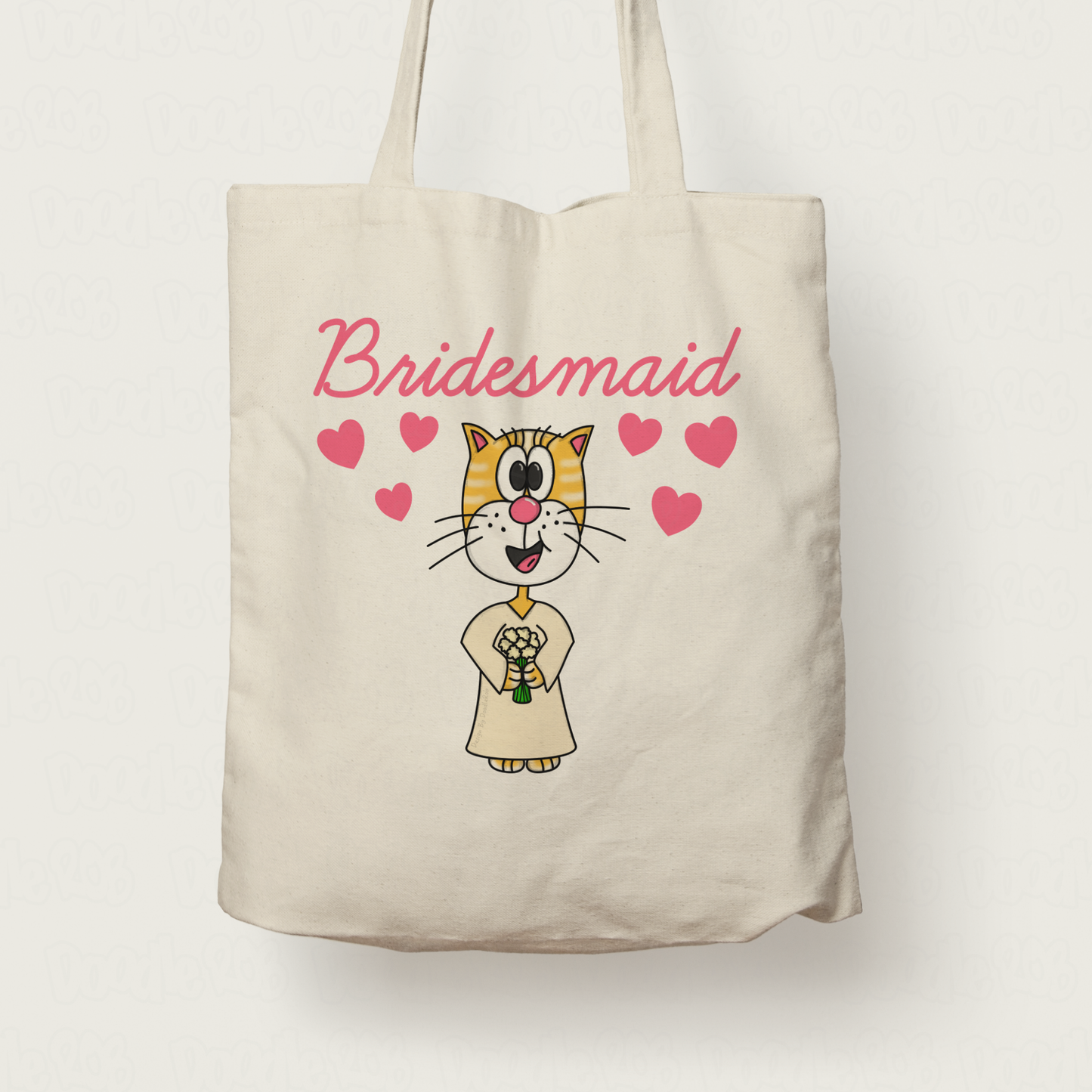 Cat Bridesmaid Tote Bag - Cute Gift For Bridesmaids - Bridal Party Cat Gift