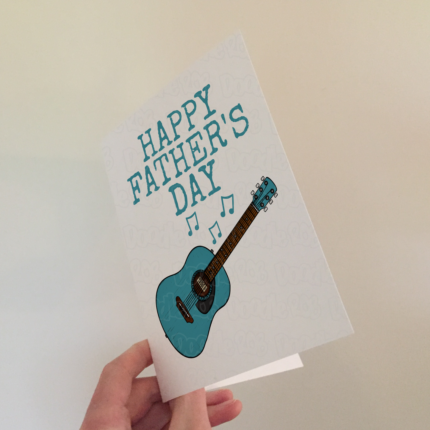 Acoustic Guitar Father's Day Card - Dad Guitarist Musician