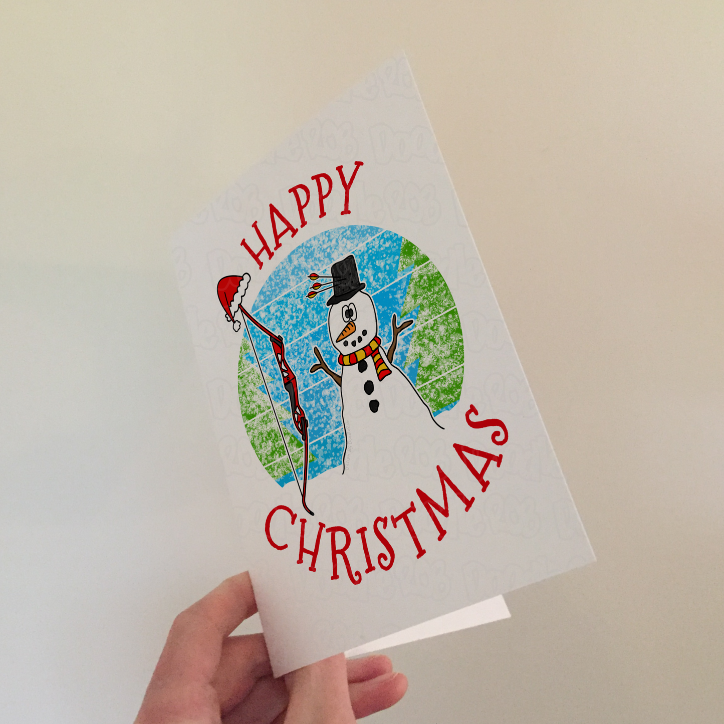 Archery Christmas Card - Xmas Card For Archer - Archery Coach Christmas Card