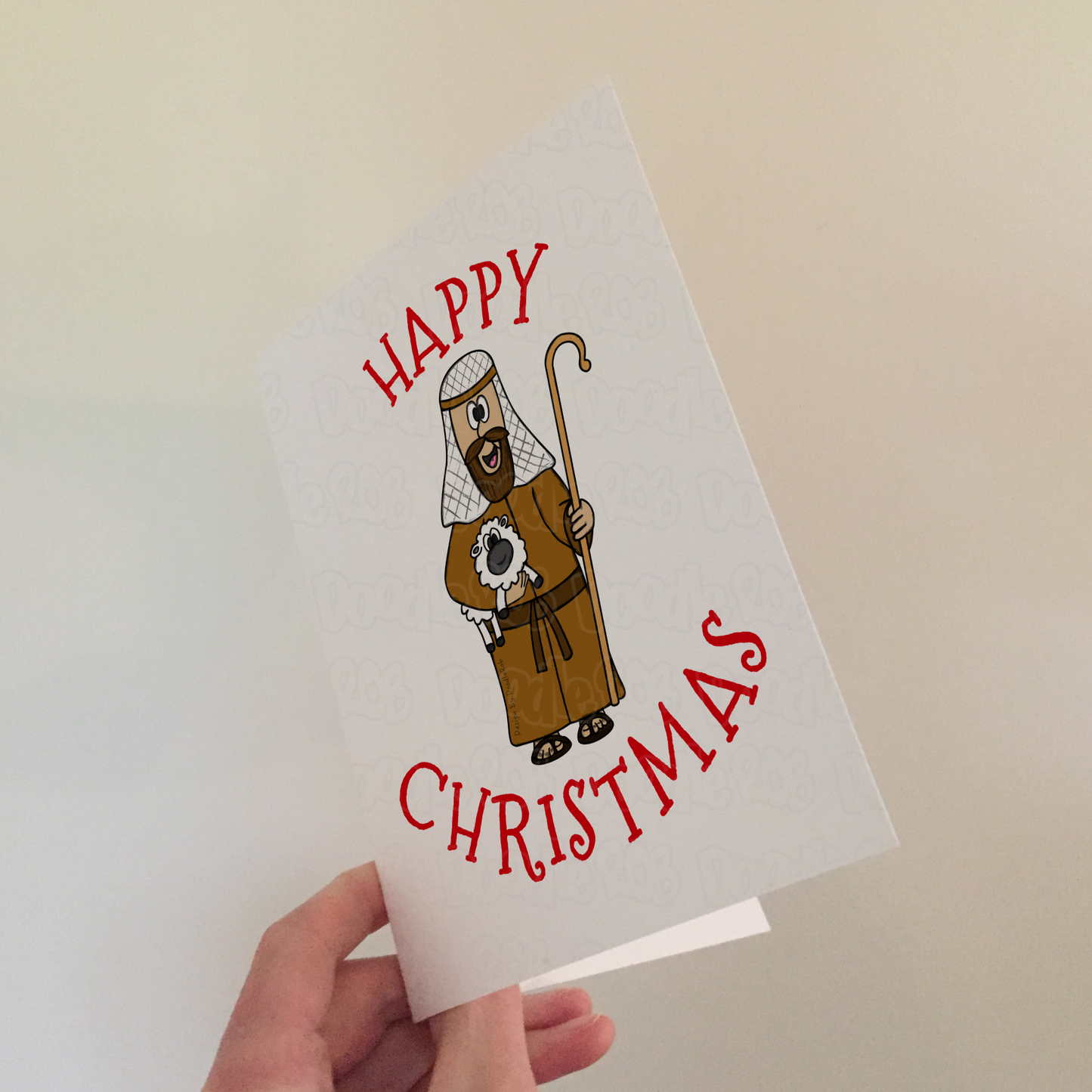 Christmas Shepherd Card - Nativity Card - Church Christmas Card