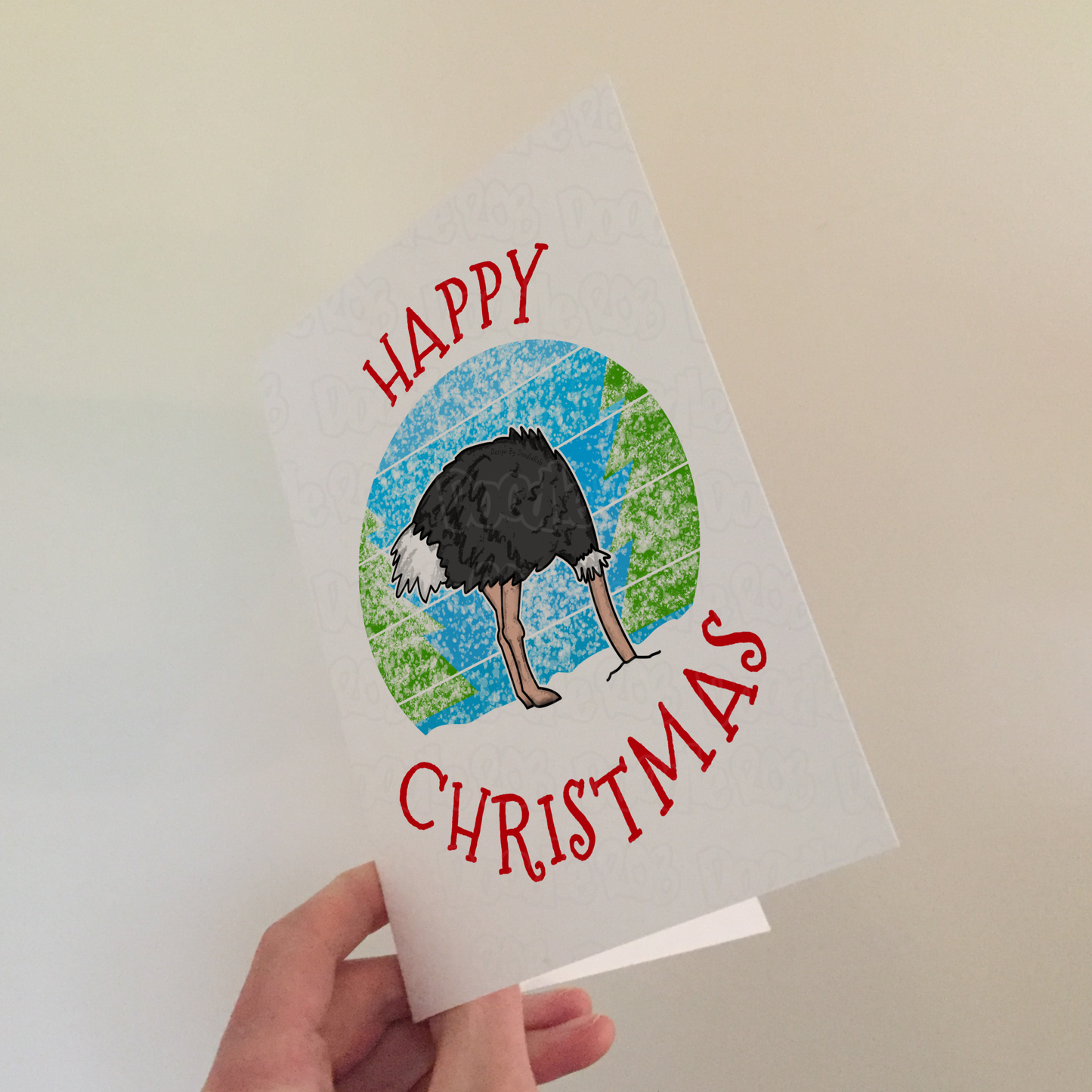 Ostrich Christmas Card - Funny Xmas Card - Sarcastic Christmas Card