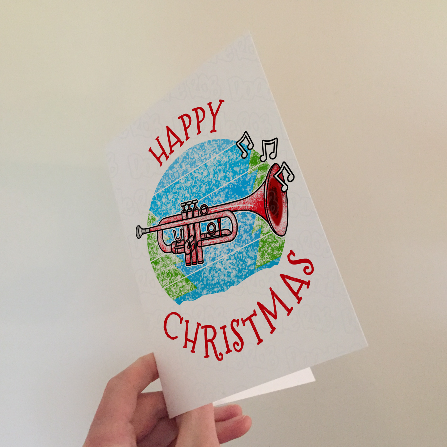 Trumpet Christmas Card - Trumpeter Xmas Card - Brass Musician Christmas Card
