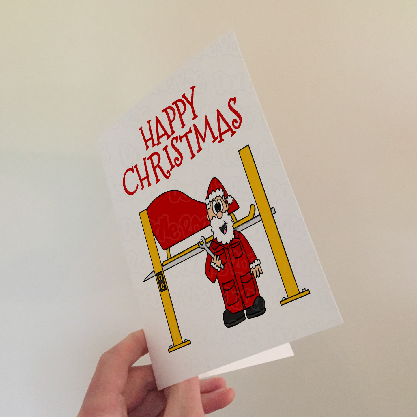 Mechanic Christmas Card - Car Enthusiast Xmas Card - Funny Christmas Card For Him