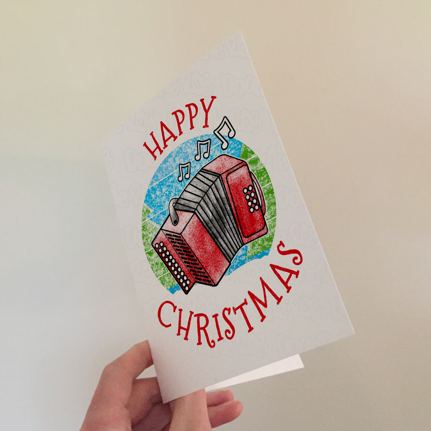 Accordion Christmas Card - Accordionist Xmas Card - Musician Christmas Card