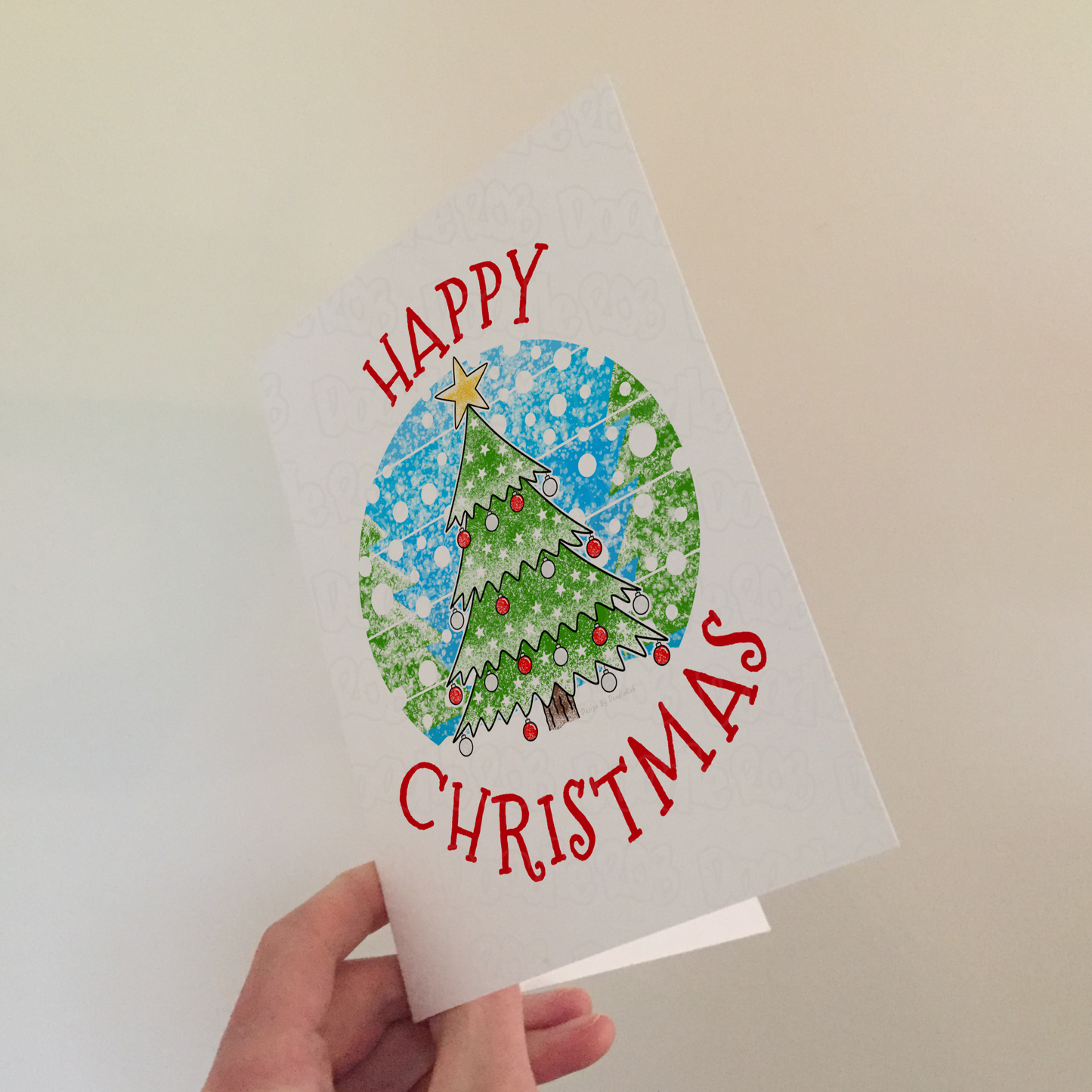 Christmas Tree Card - Xmas Tree Greeting Card - Festive Christmas Card For Her