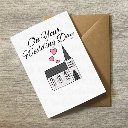Church Wedding Card - On Your Wedding Day - Christian Wedding Card - Religious Greeting Card