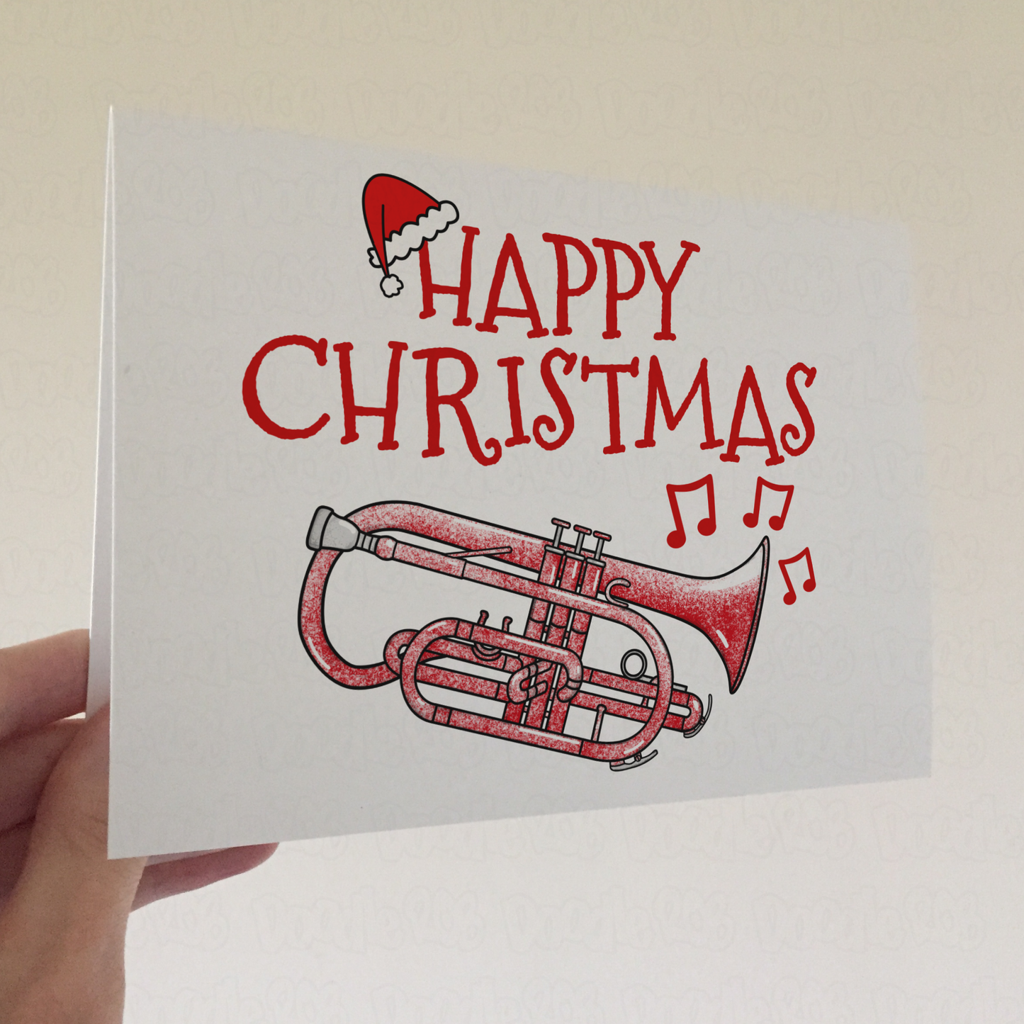 Cornet Christmas Card - Cornetist Xmas Card - Brass Musician Christmas Card