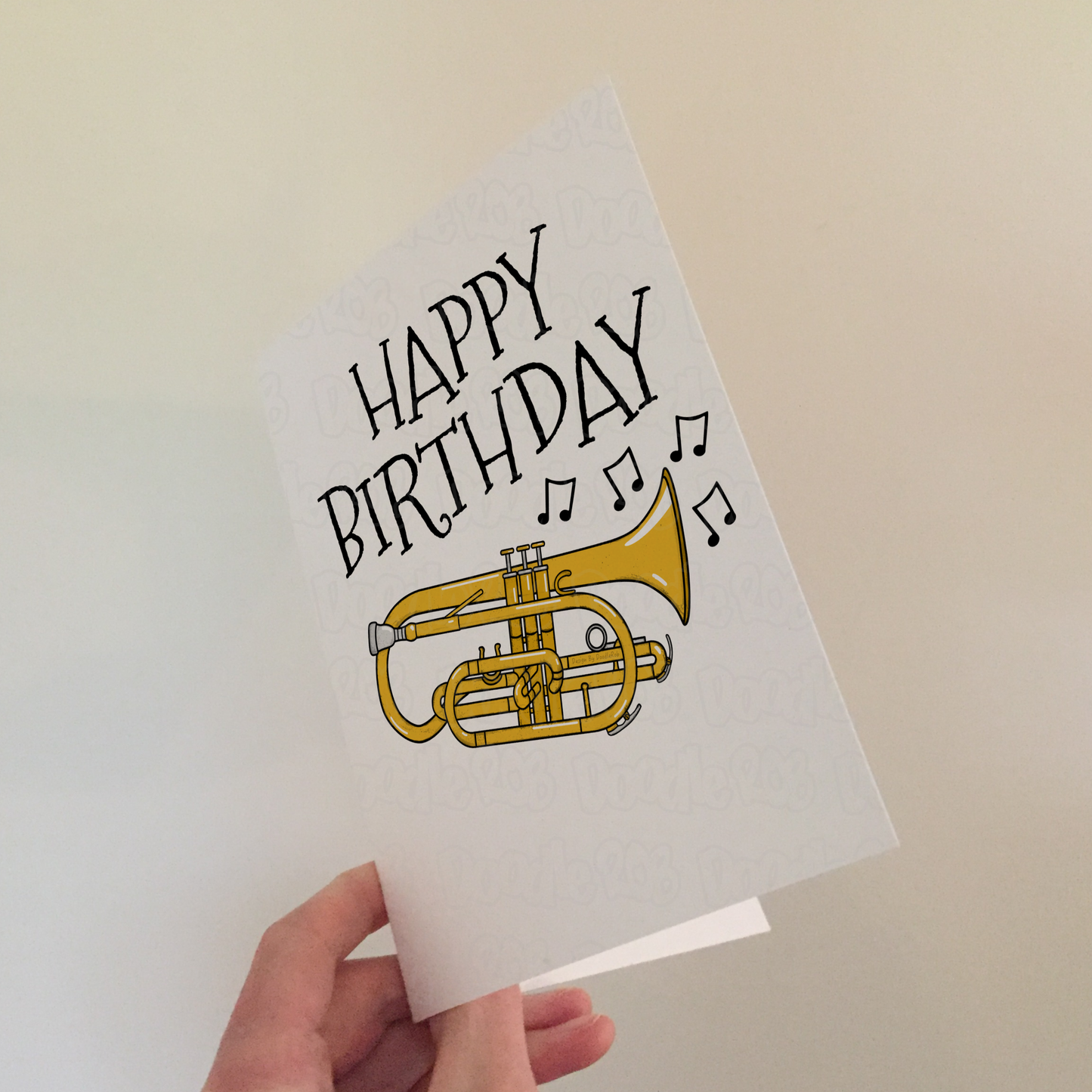 Cornet Birthday Card - Cornetist Greeting Card - Brass Musician Card
