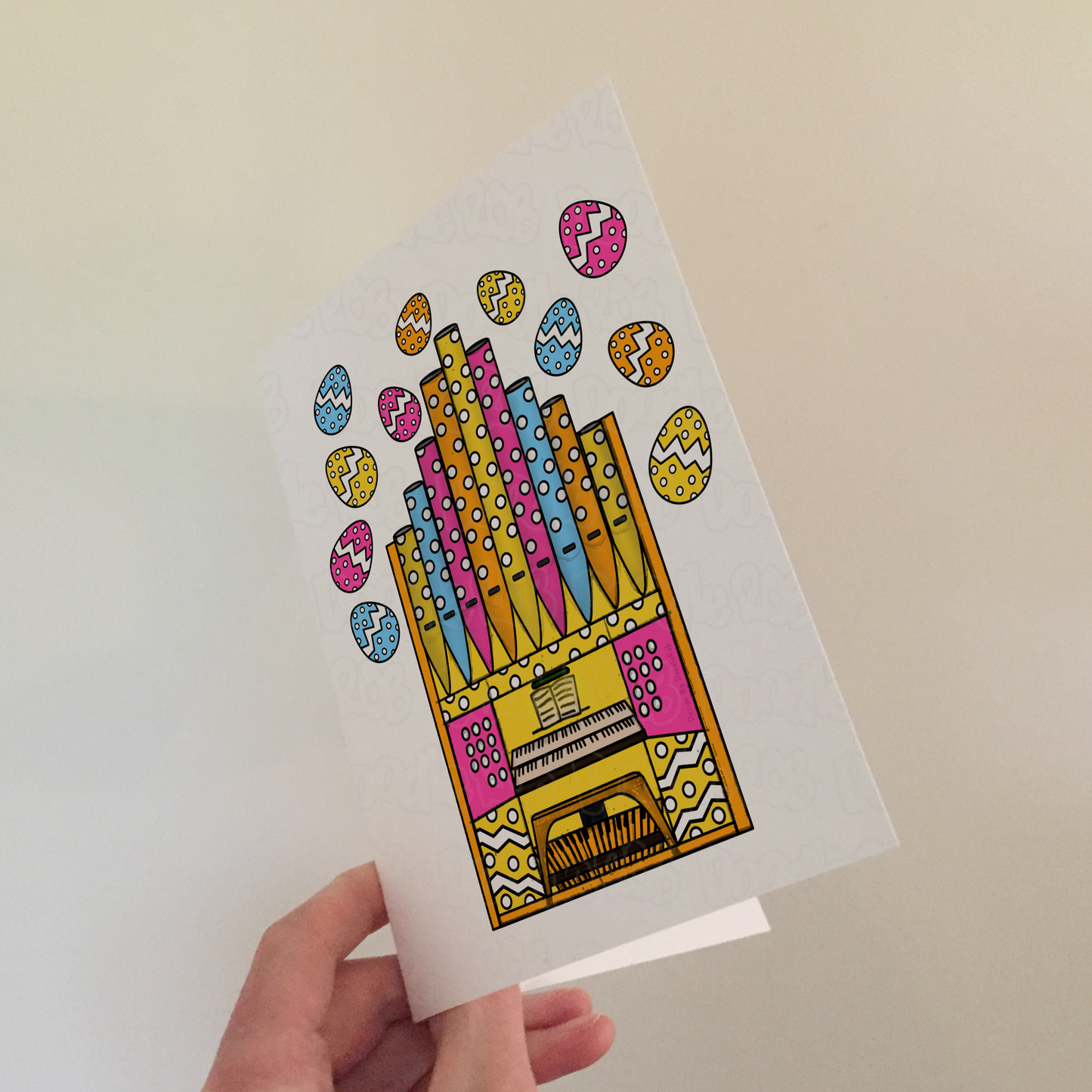 Church Organist Easter Card - Church Organ Greeting Card