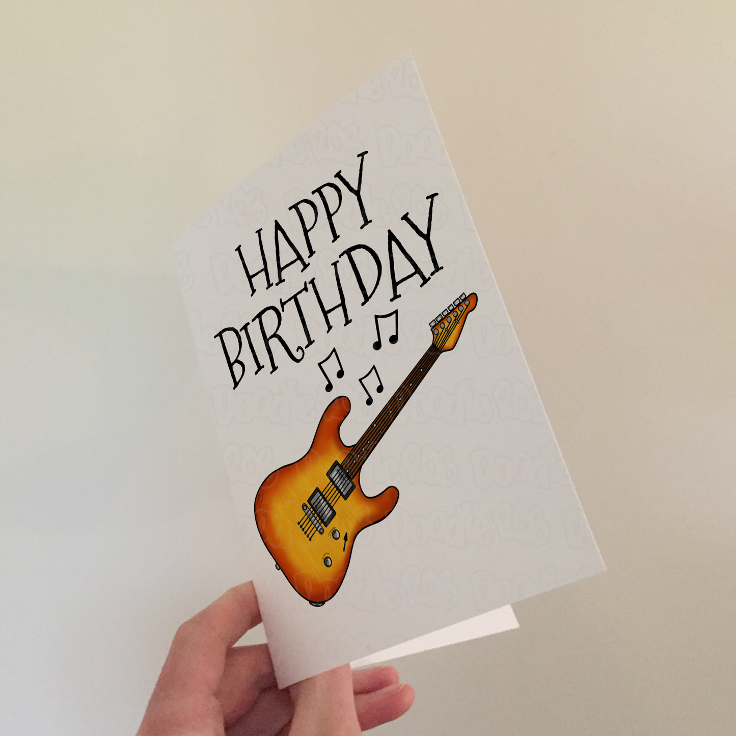 Electric Guitarist Birthday Card - Guitar Teacher Card - Musician Birthday Card