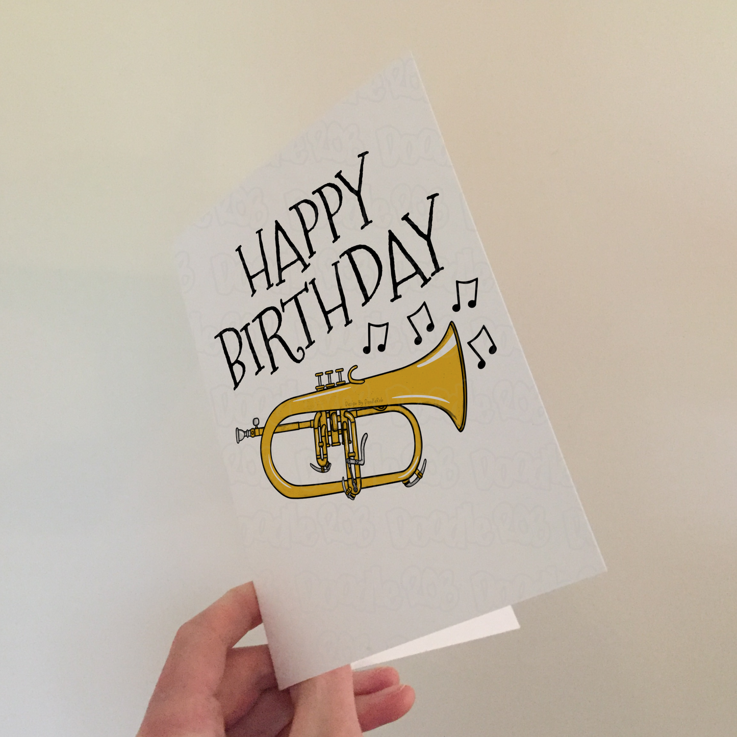 Flugelhorn Birthday Card - Horn Player Greeting Card - Brass Musician Card