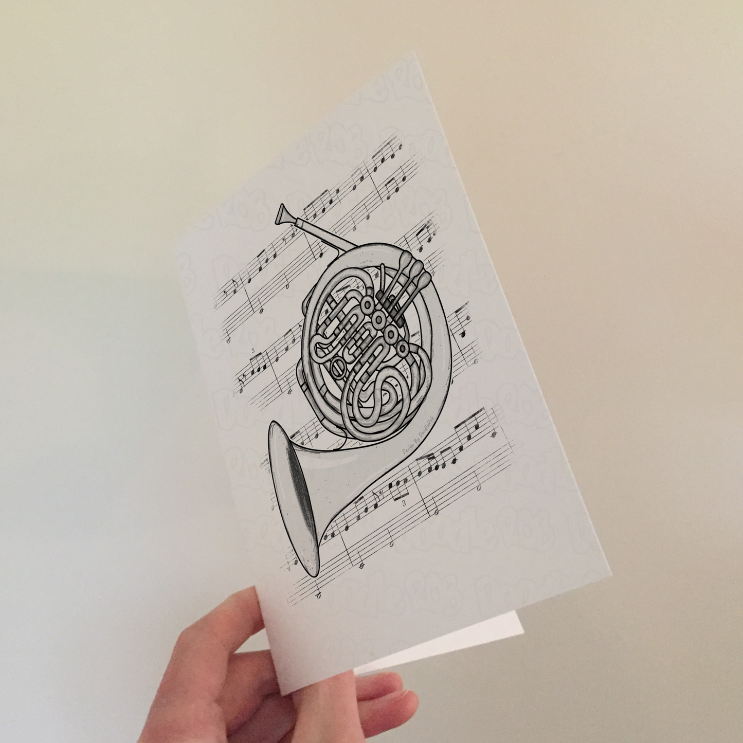 French Horn Greeting Card - Horn Player Birthday Card - Brass Musician Card