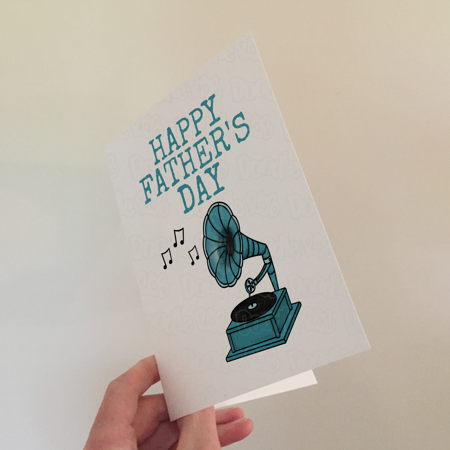Gramophone Father's Day Card - Dad Music Lover Musician