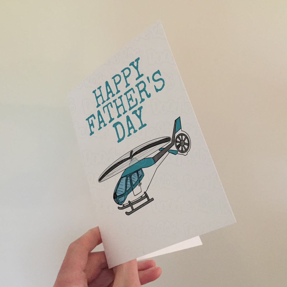 Helicopter Father's Day Card - Dad Pilot Aviation Enthusiast