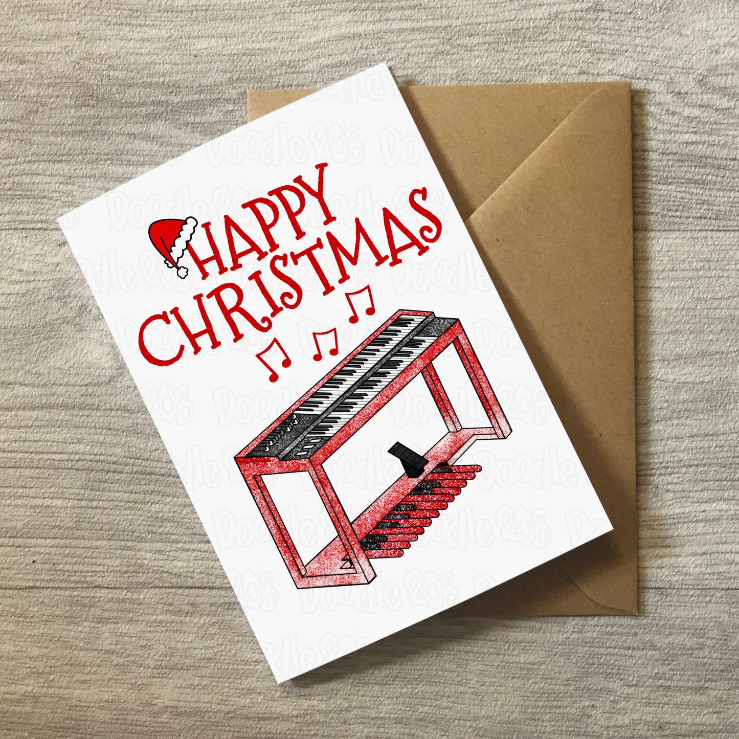 Jazz Organist Christmas Card - Organ Xmas Card - Organ Teacher Greeting Card