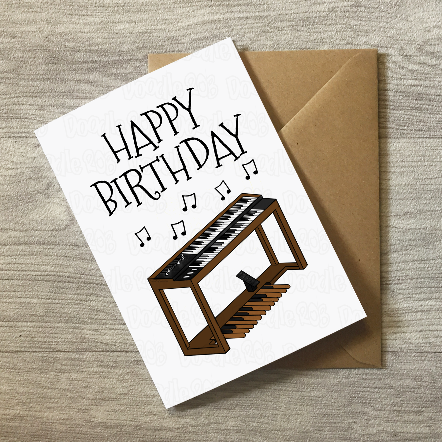 Organist Birthday Card - Jazz Organ Greeting Card - Rock Organist Card