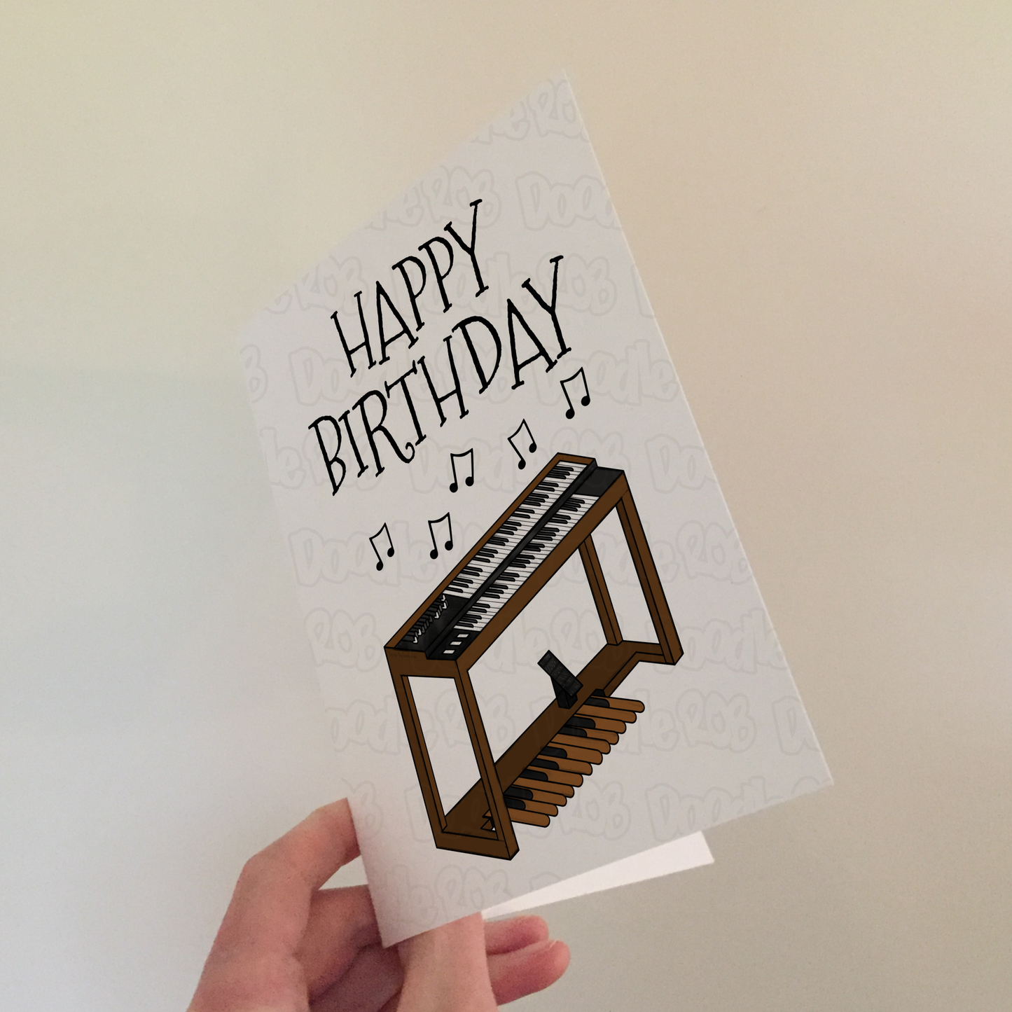 Organist Birthday Card - Jazz Organ Greeting Card - Rock Organist Card
