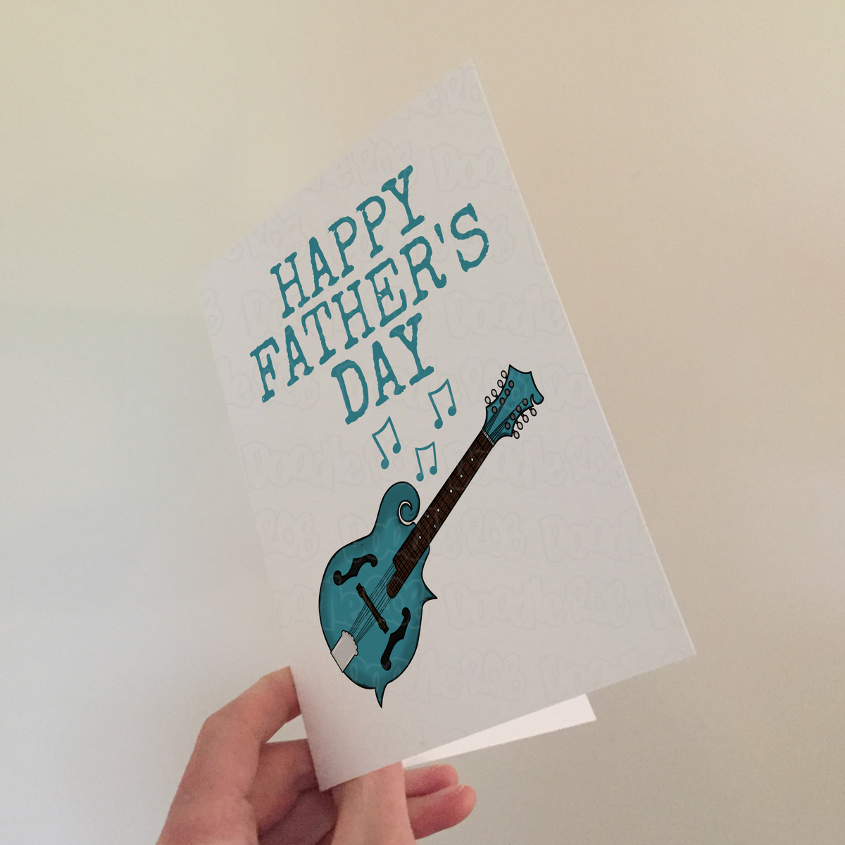 Mandolin Father's Day Card - Dad Mandolinist Folk Musician