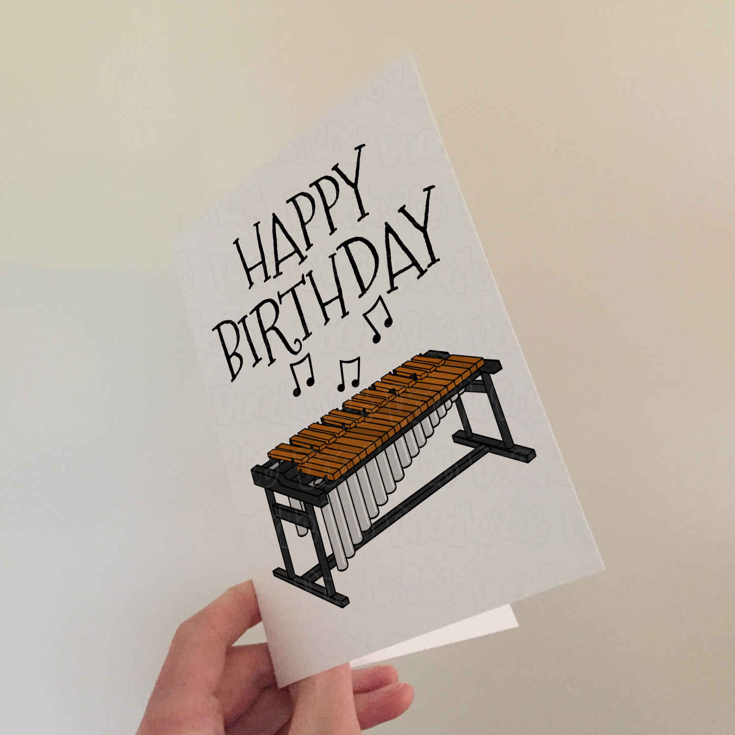 Marimba Birthday Card - Marimbist Greeting Card - Percussionist Card