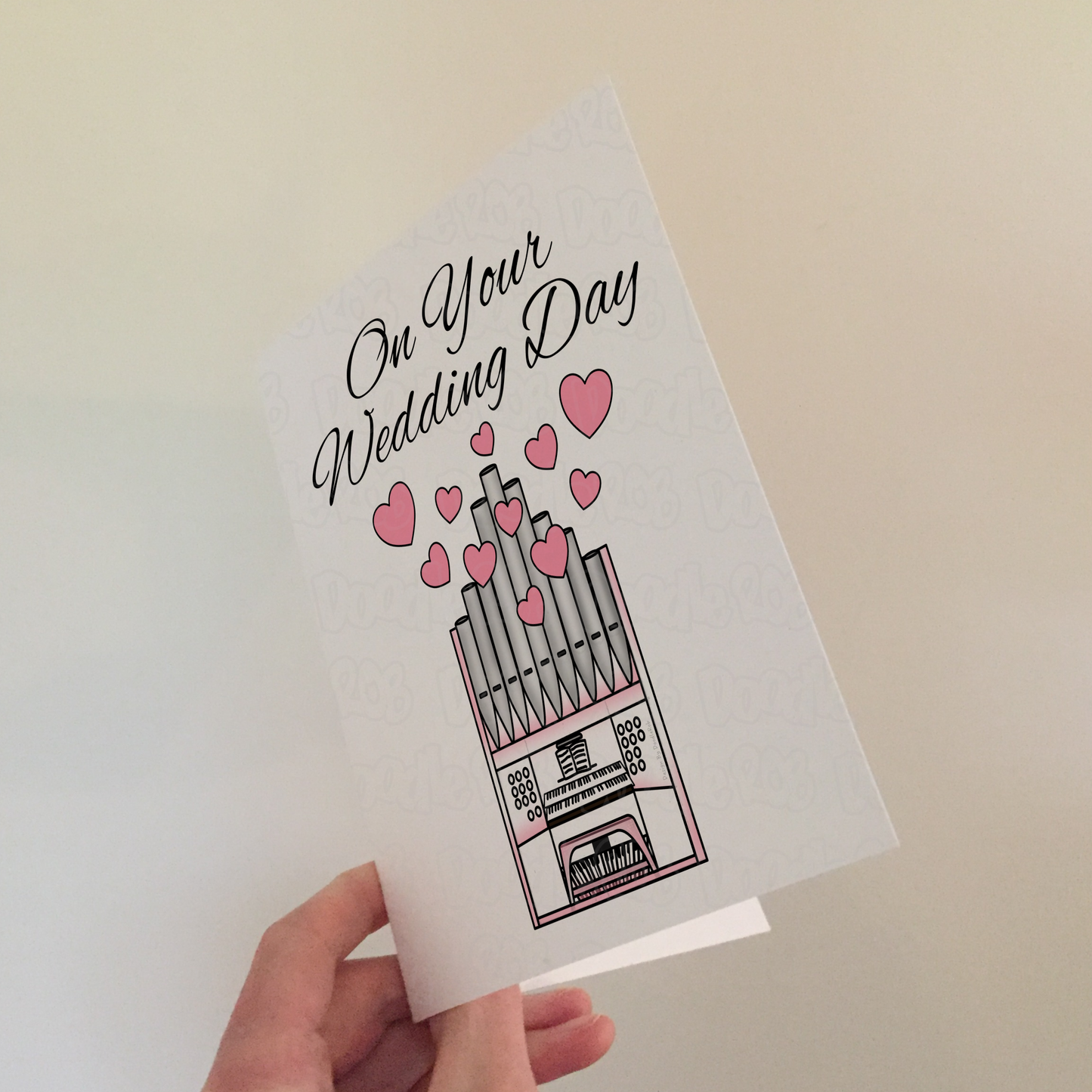 Church Organ Wedding Card - On Your Wedding Day - Wedding Card For Musicians - Organist Greeting Card