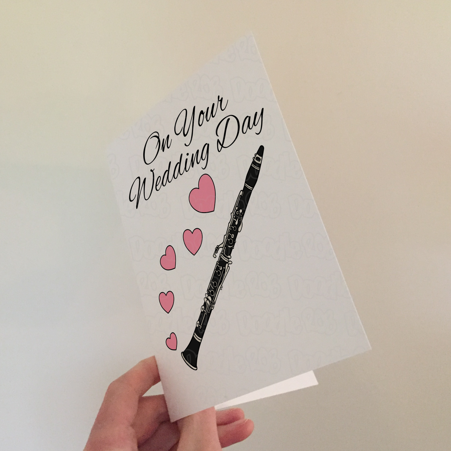 Clarinet Wedding Card - On Your Wedding Day - Wedding Card For Musicians - Clarinetist Greeting Card