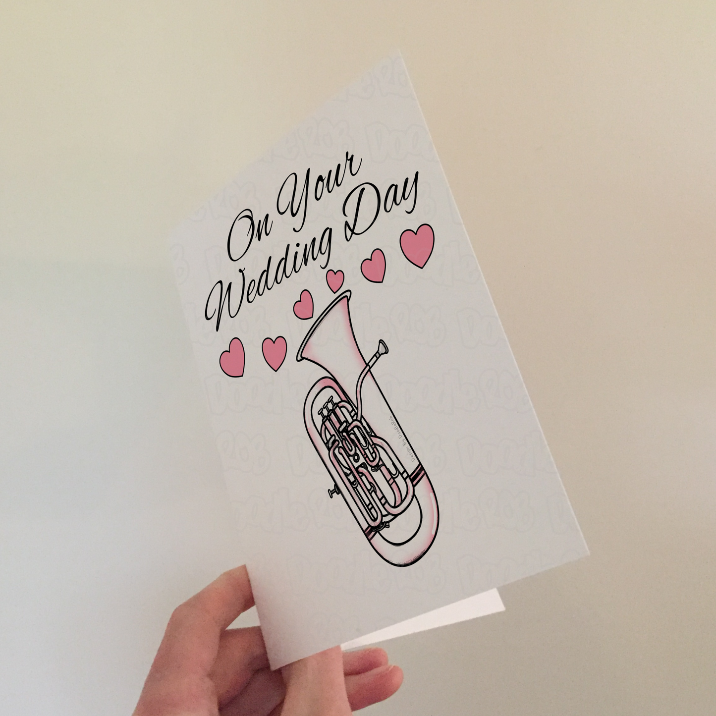 Euphonium Wedding Card - On Your Wedding Day - Wedding Card For Musicians - Brass Musician Greeting Card