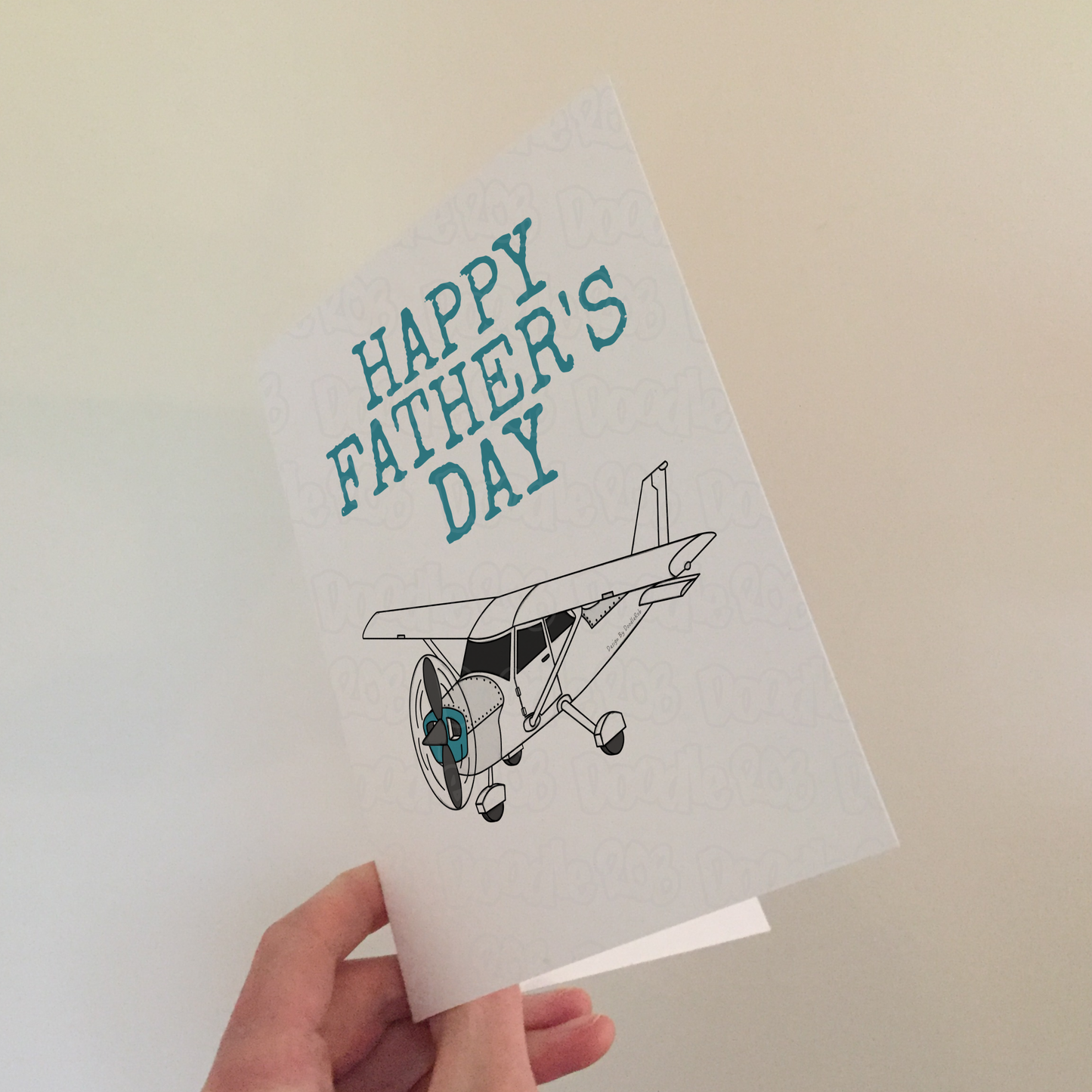 Propeller Plane Father's Day Card - Dad Pilot Aviation Enthusiast