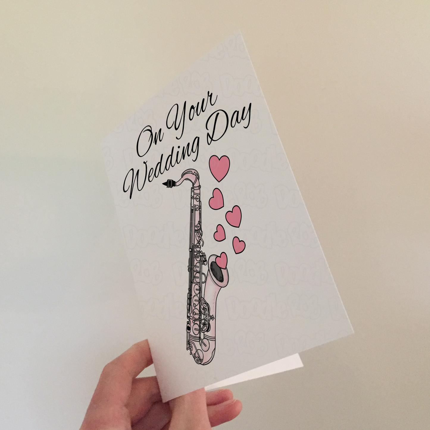 Saxophone Wedding Card - On Your Wedding Day - Wedding Card For Musicians