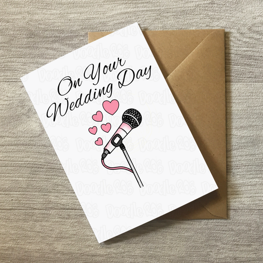 Singer Wedding Card - On Your Wedding Day - Wedding Card For Musicians