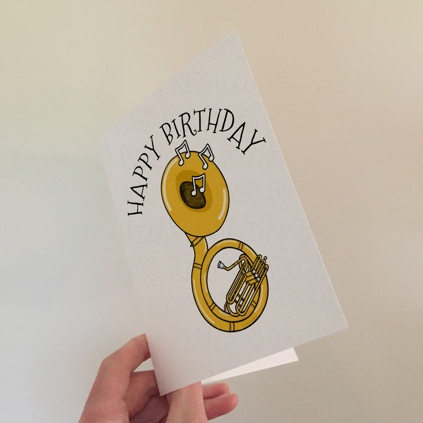 Sousaphone Birthday Card - Sousaphonist Card - Brass Musician Greeting Card