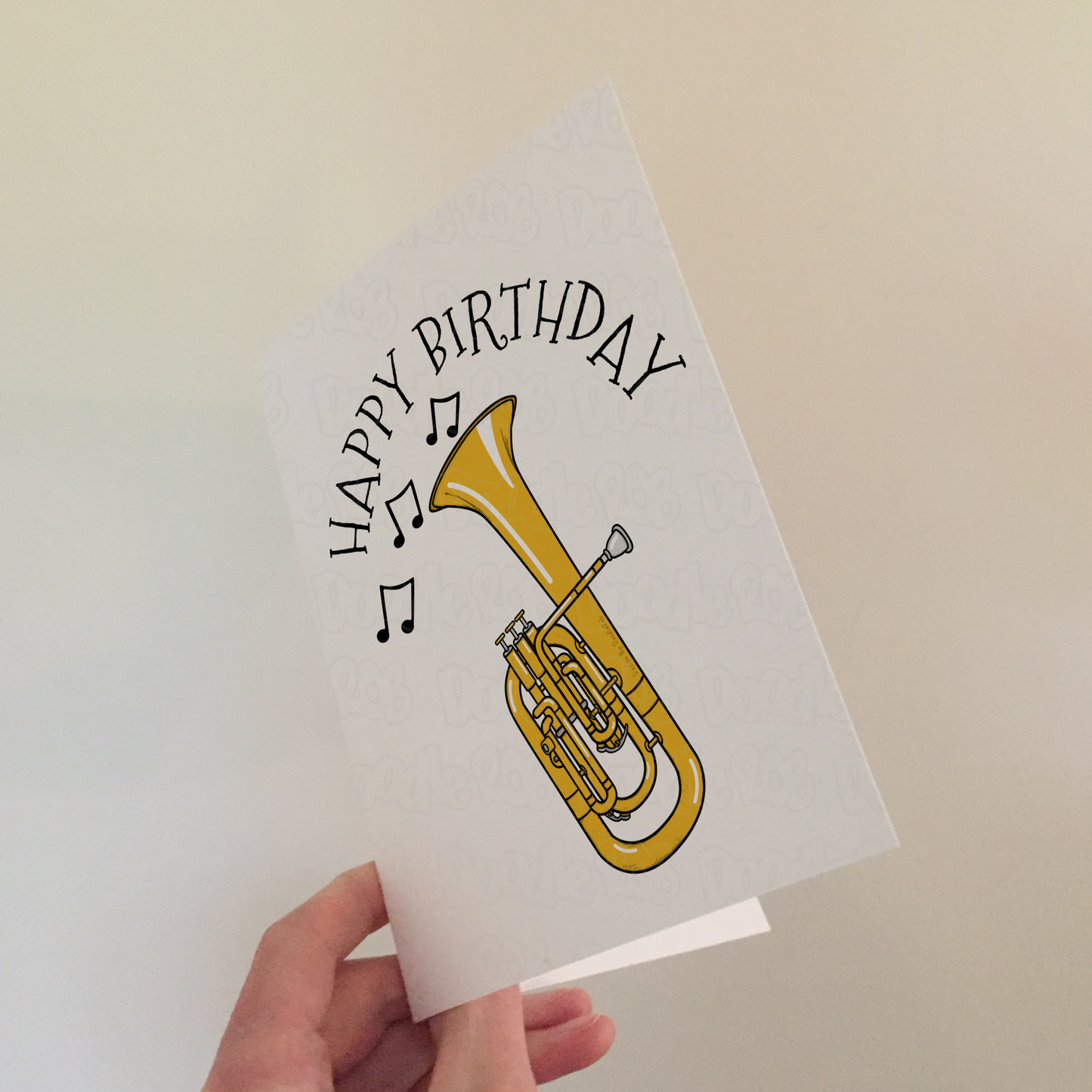 Tenor Horn Birthday Card - Horn Player Greeting Card - Brass Musician Birthday