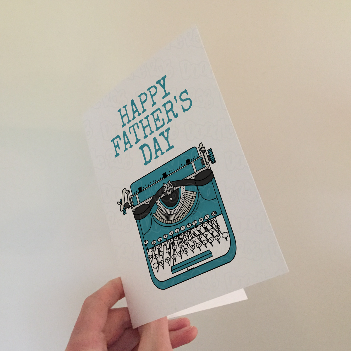 Typewriter Father's Day Card