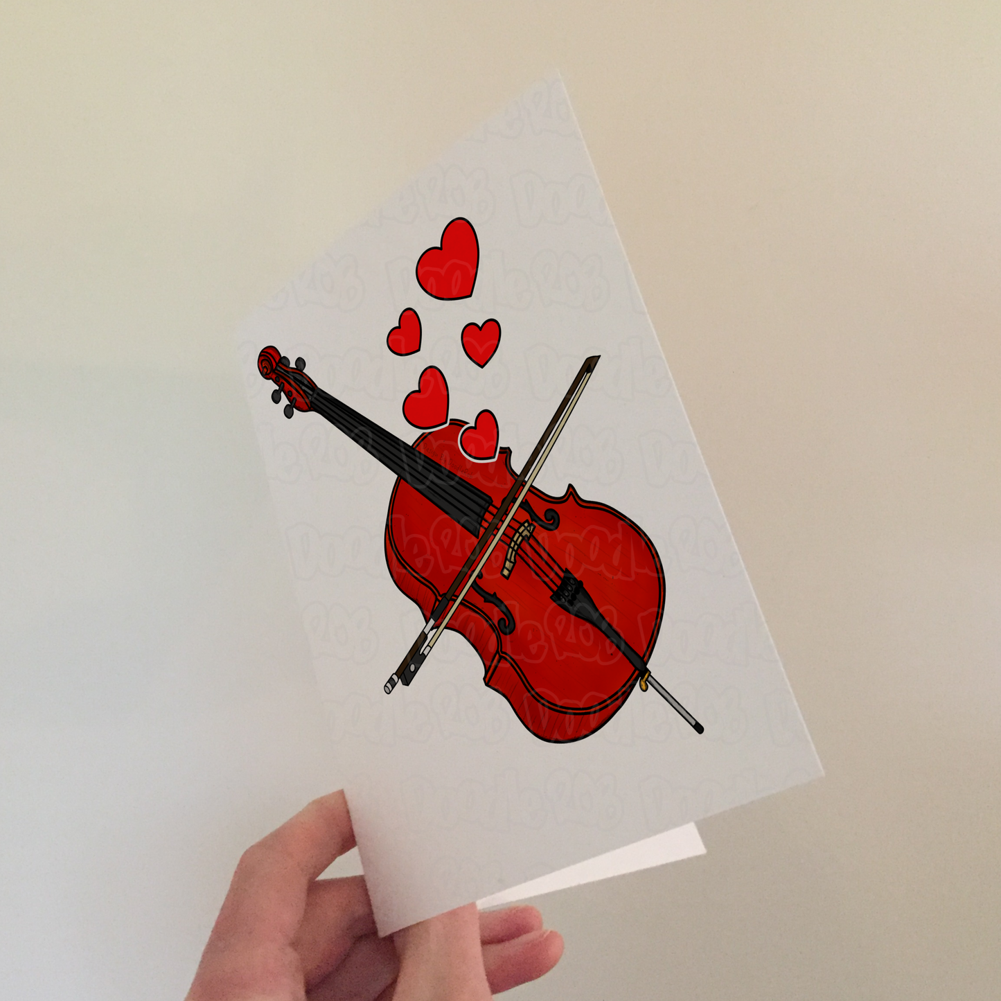 Cello Anniversary Card - Cellist Greeting Card - Wedding Musician Card