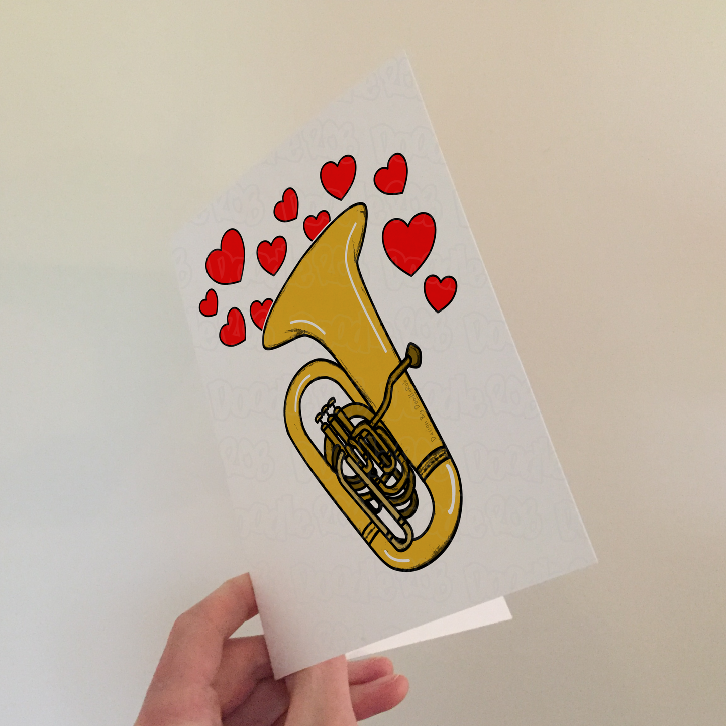 Tuba Anniversary Card - Tubaist Greeting Card - Brass Musician Card