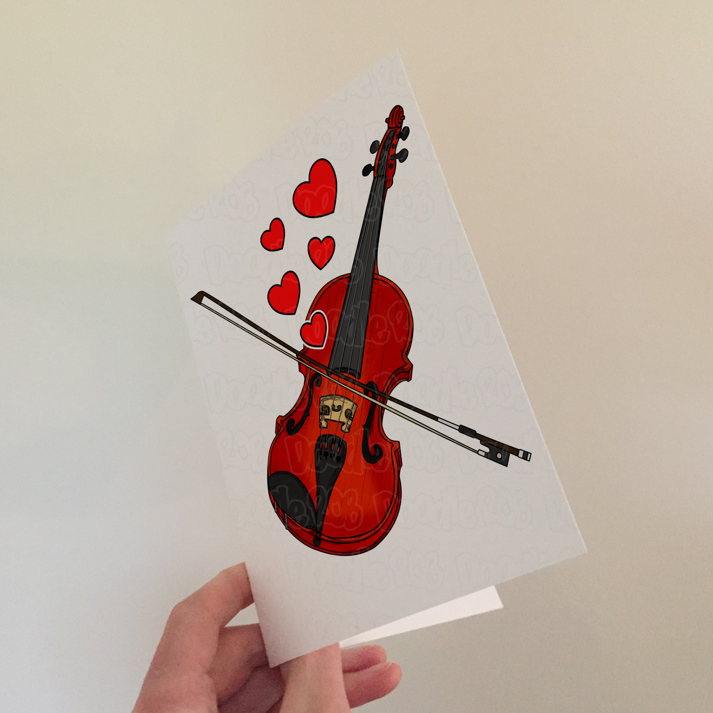 Violin Anniversary Card - Violinist Greeting Card - Wedding Musician Card