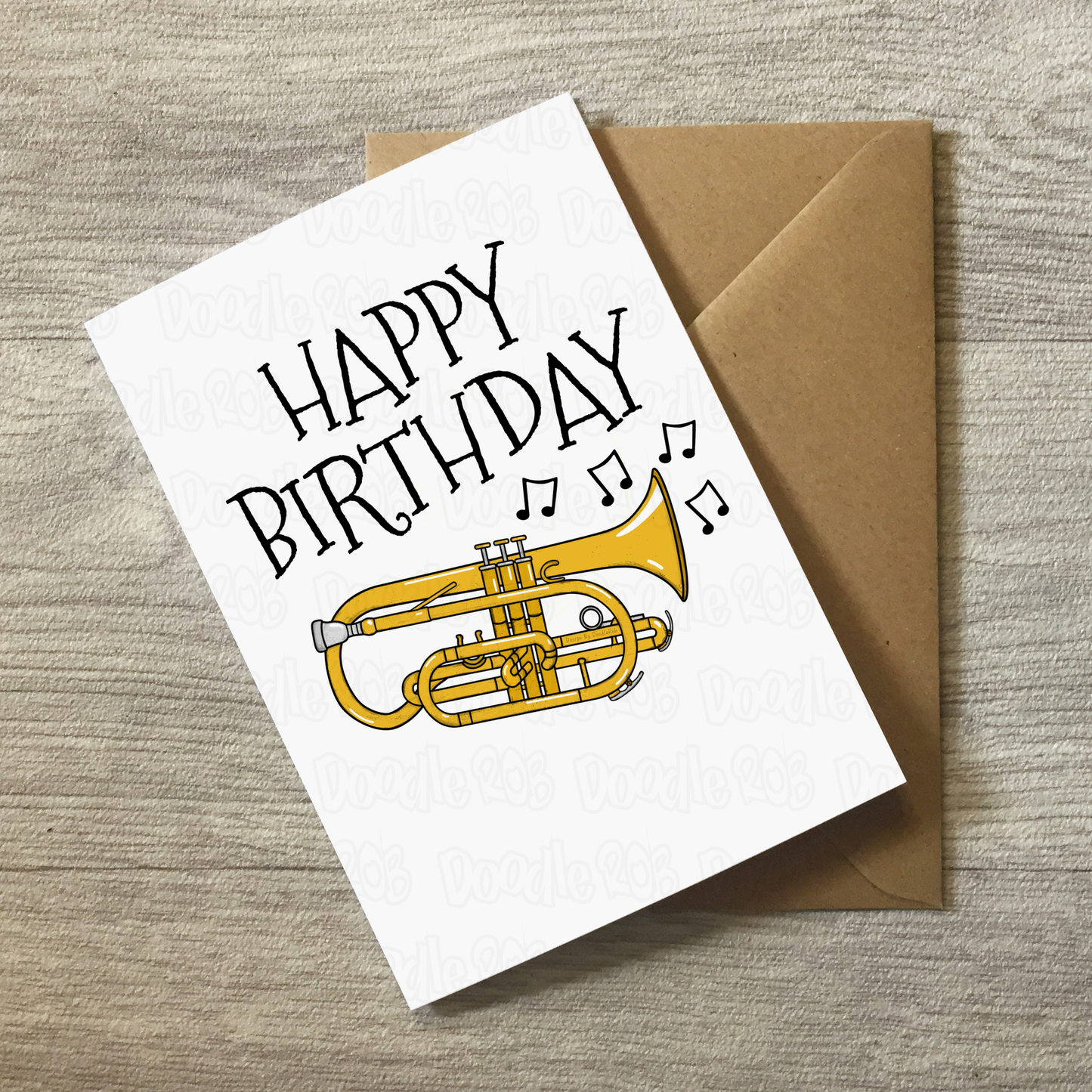 Cornet Birthday Card - Cornetist Greeting Card - Brass Musician Card