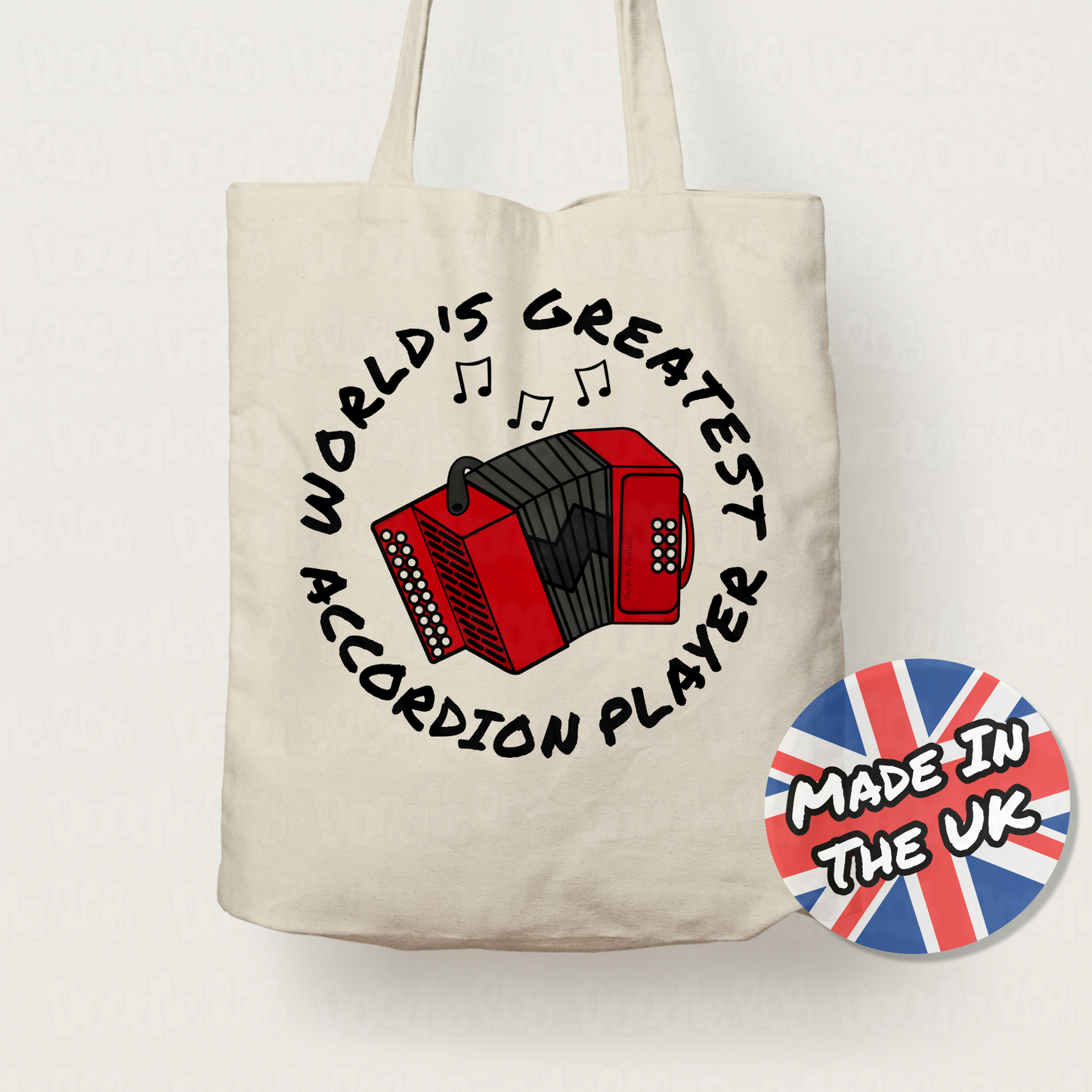 Accordion Tote Bag - World's Greatest Accordion Player - Accordionist Gift