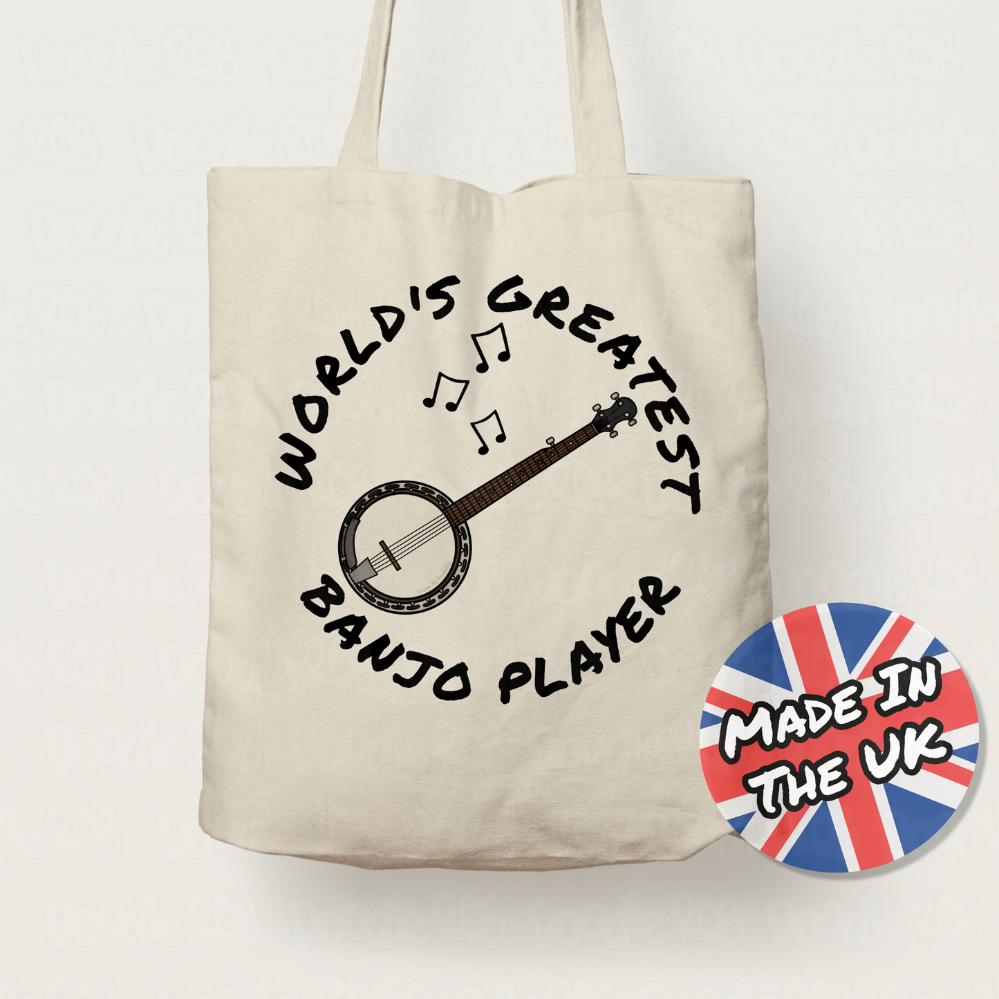 Banjo Tote Bag - World's Greatest Banjo Player - Banjoist Gift - Folk Musician Tote Bag