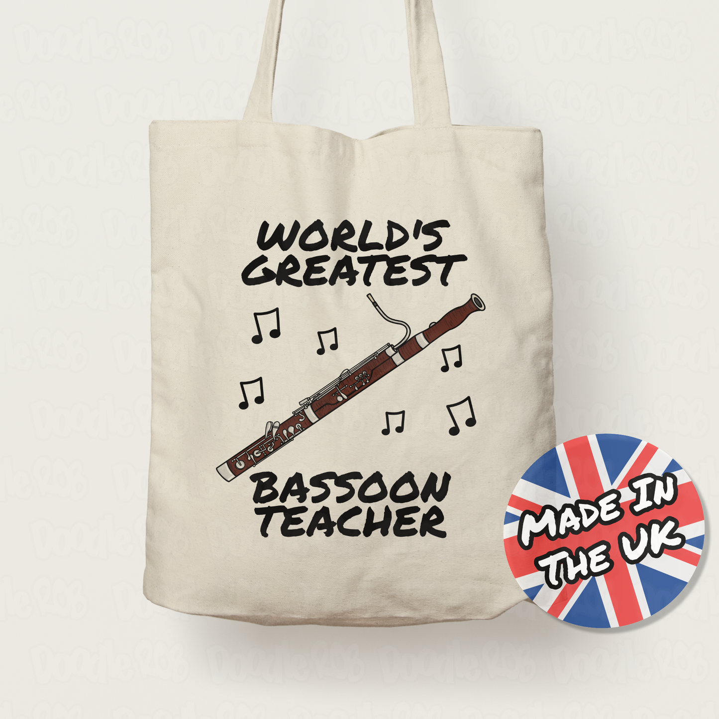 Bassoon Teacher Tote Bag - World's Greatest Bassoon Teacher - Gift For Bassoonist