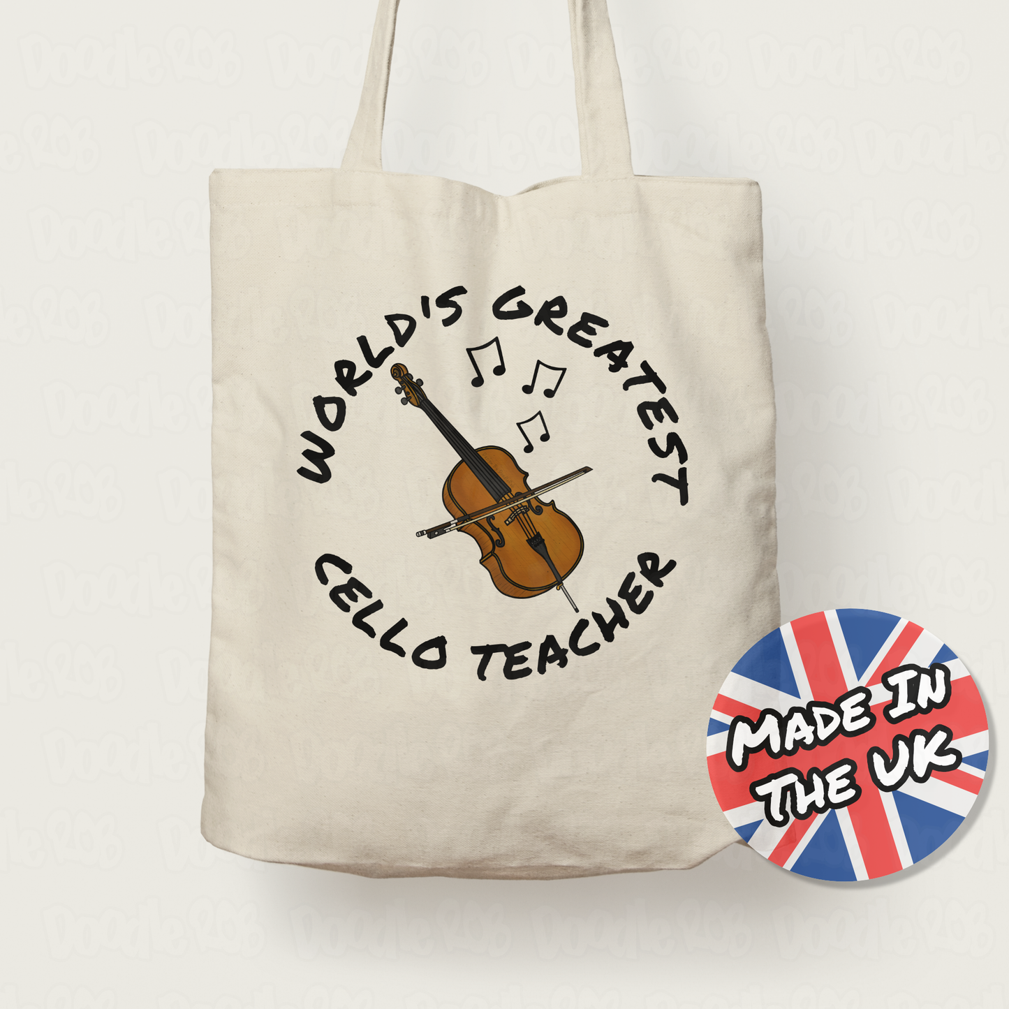 Cello Teacher Tote Bag - World's Greatest Cello Teacher - Gift For Cellist