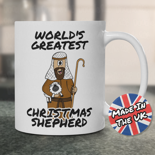 Christmas Nativity Mug - World's Greatest Christmas Shepherd - Funny Church Xmas Gift