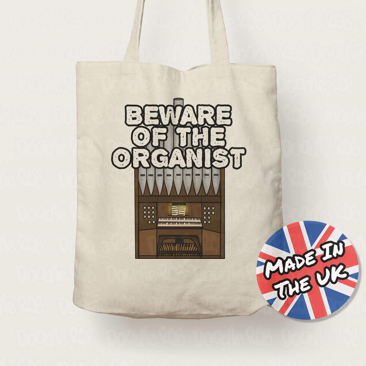 Church Organist Tote Bag - Beware Of The Organist - Funny Church Organ Gift