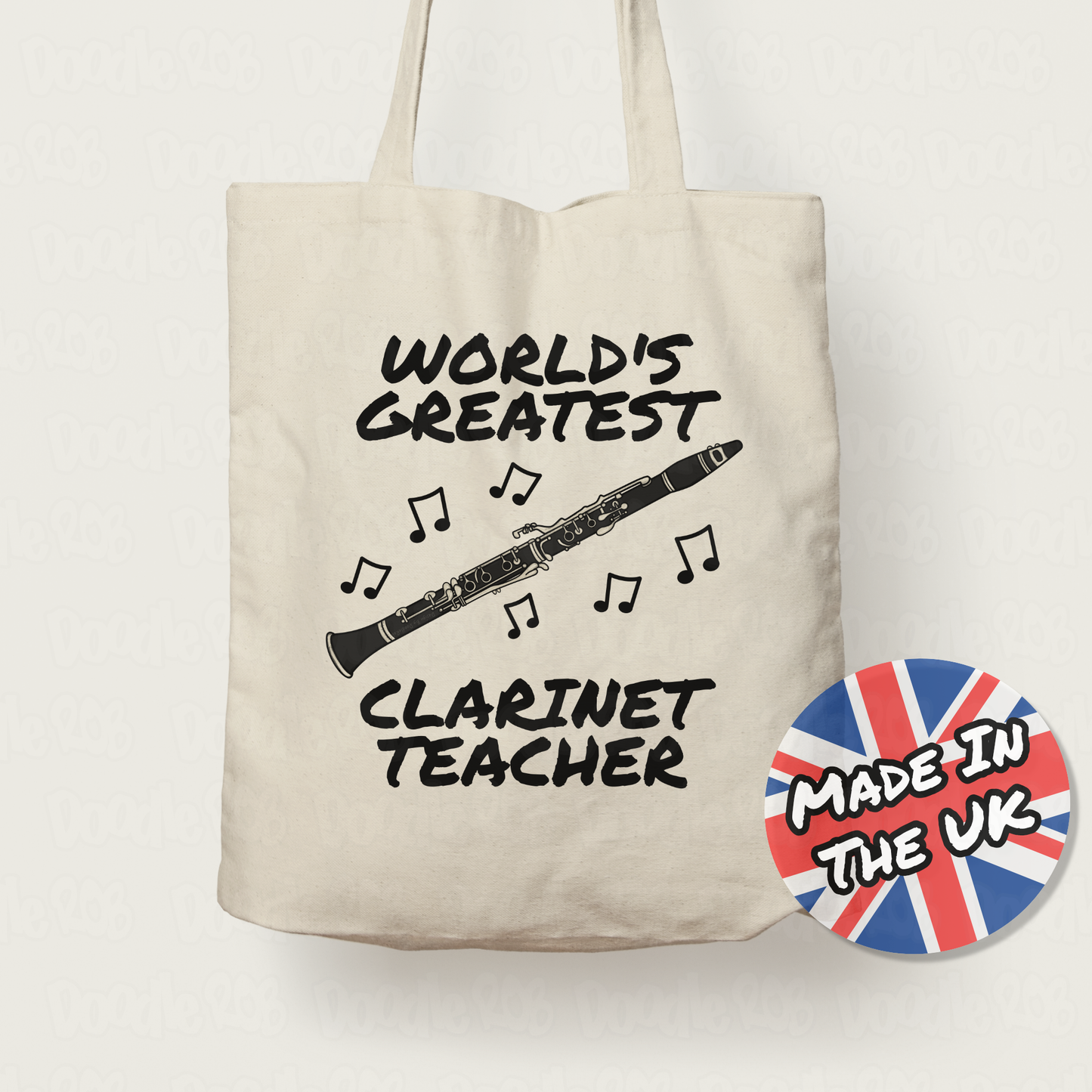 Clarinet Teacher Tote Bag - World's Greatest Clarinet Teacher - Gift For Clarinetist