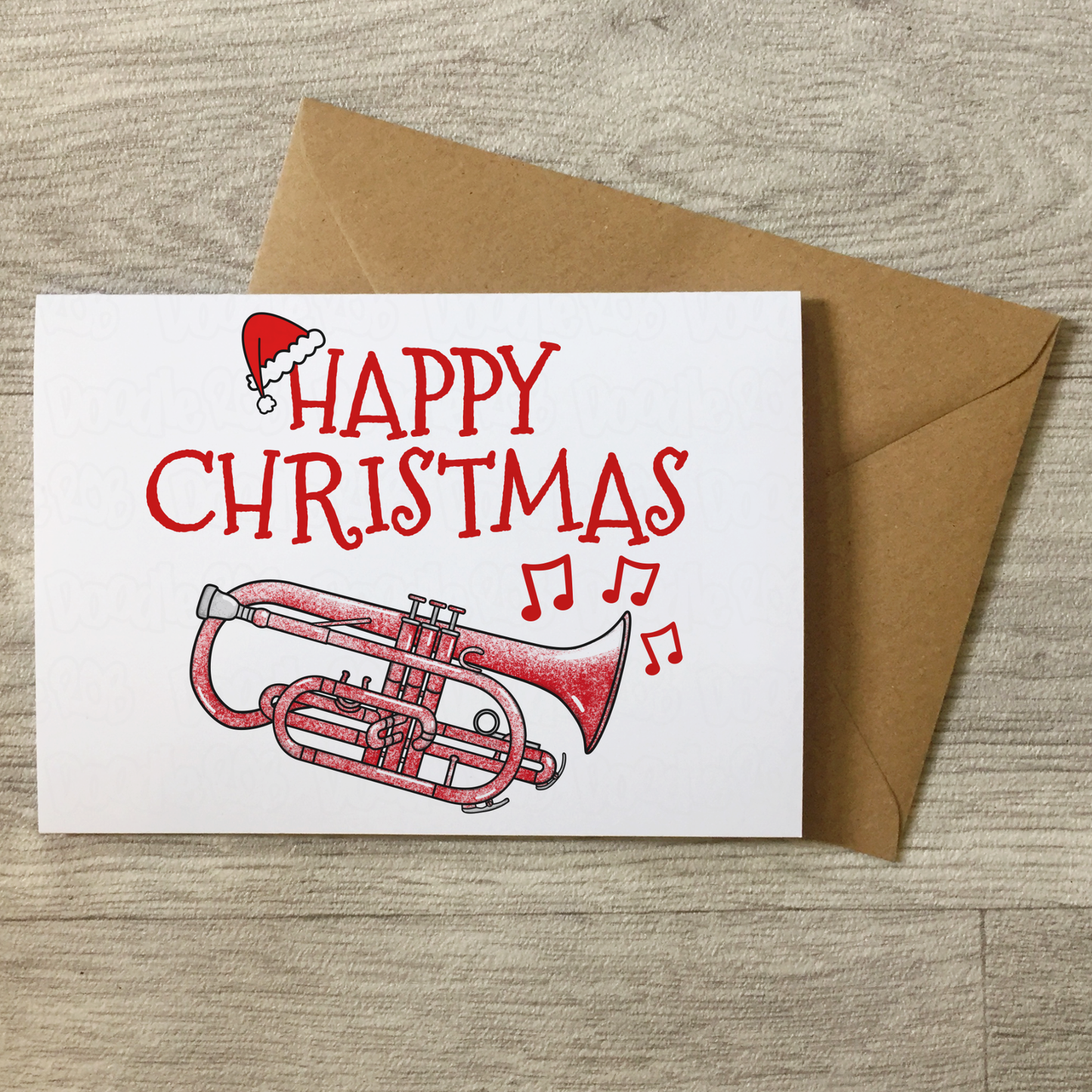 Cornet Christmas Card - Cornetist Xmas Card - Brass Musician Christmas Card