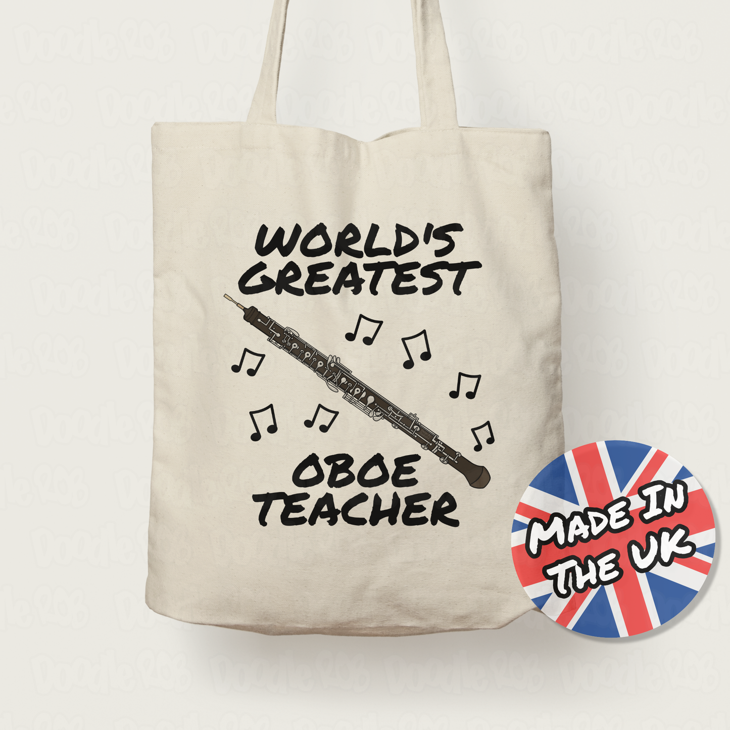 Oboe Teacher Tote Bag - World's Greatest Oboe Teacher - Gift For Oboist