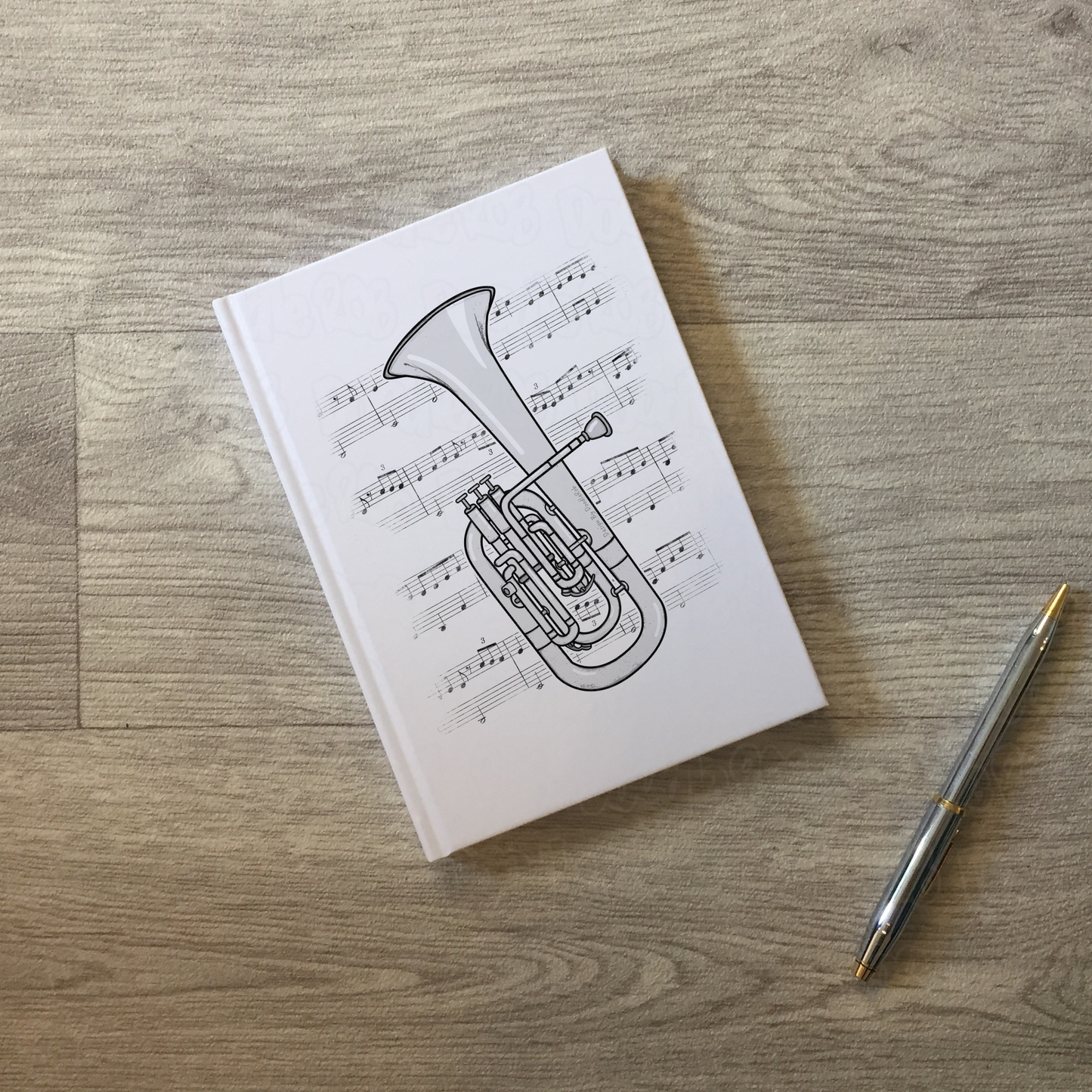 Tenor Horn Lined Journal - Horn Player Notebook - Brass Musician Gift