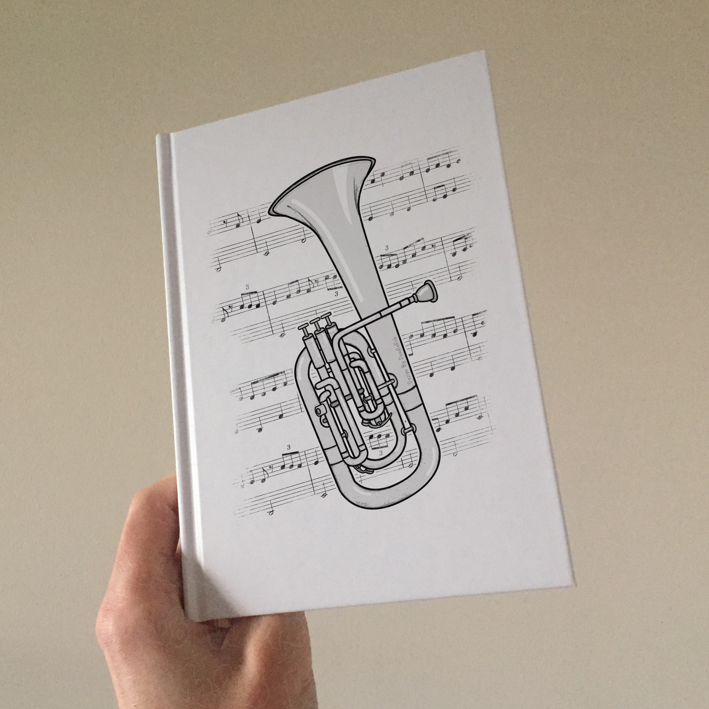 Tenor Horn Lined Journal - Horn Player Notebook - Brass Musician Gift