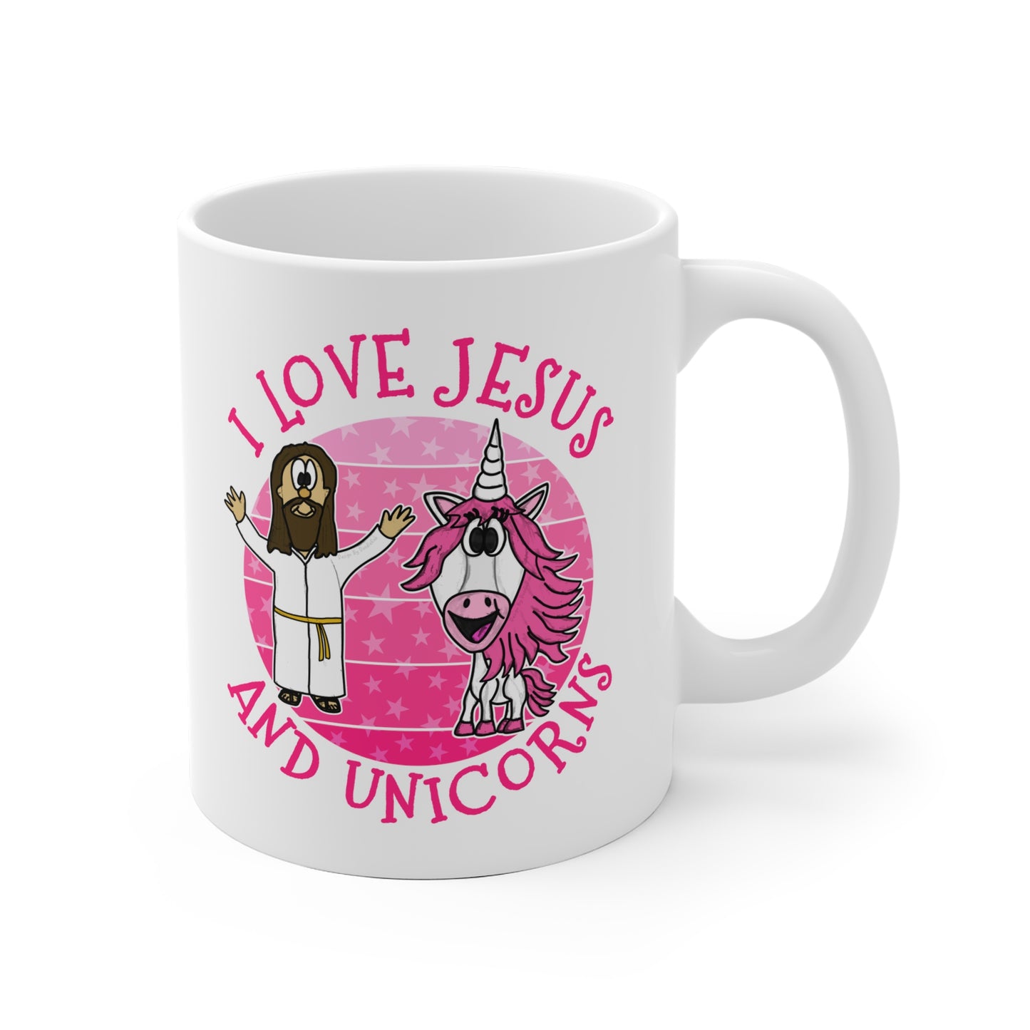 Funny Jesus Mug - I Love Jesus And Unicorns - Gift For Christian Girl - Church Humour