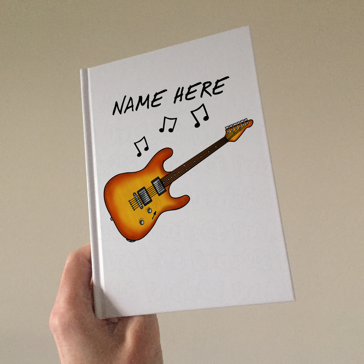 Guitarist Personalised Journal - Electric Guitar Notebook - Custom Gift For Electric Guitarist