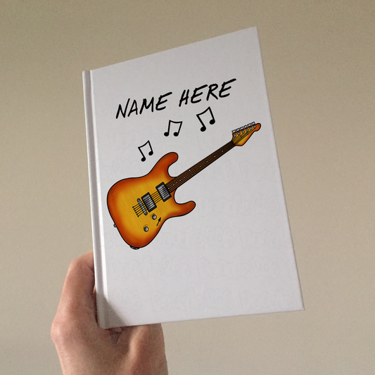 Guitarist Personalised Journal - Electric Guitar Notebook - Custom Gift For Electric Guitarist